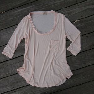 Bordeaux for Anthropologie scoop neck top